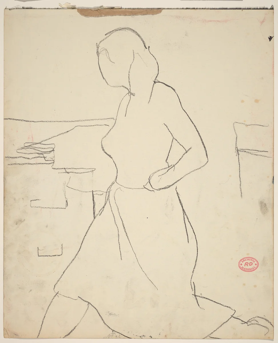 Untitled [woman] by Richard Diebenkorn, drawing, 1955-1967