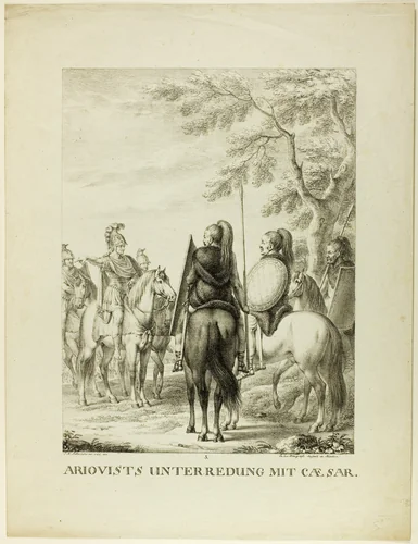 Arioviste Unterredung mit Caezar by Johann Michael Mettenleiter, print, 1808