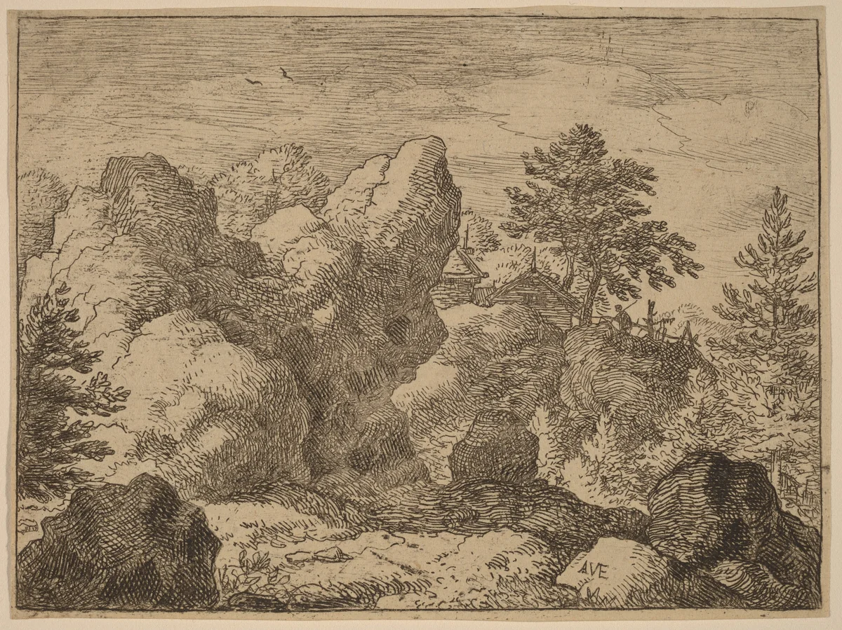 The Pointed Rock by Allart van Everdingen, print, 1645-1656