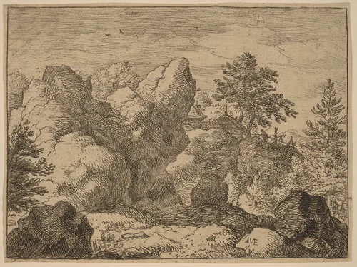 The Pointed Rock by Allart van Everdingen, print, 1645-1656