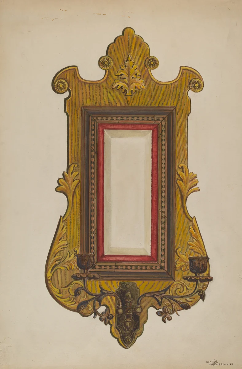Mirror by Marie Lutrell, index of american design, 1940