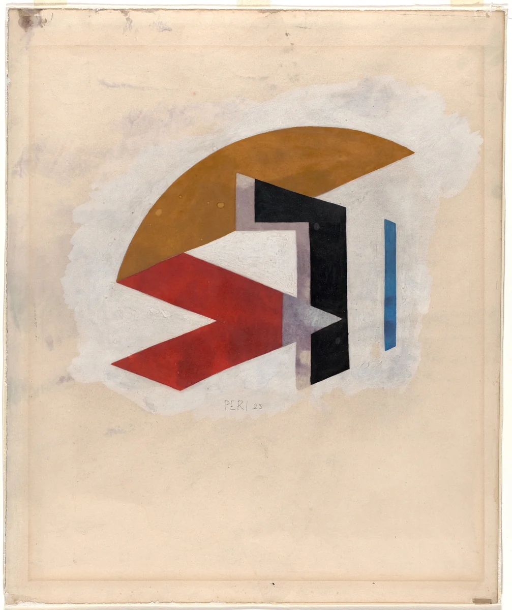 Constructive Composition by László Peri, drawing, 1923