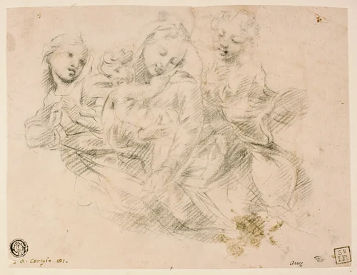 Madonna and Child with Two Angels by Sir Joshua Reynolds
Antonio Allegri
Correggio, drawing, 1747-1757
