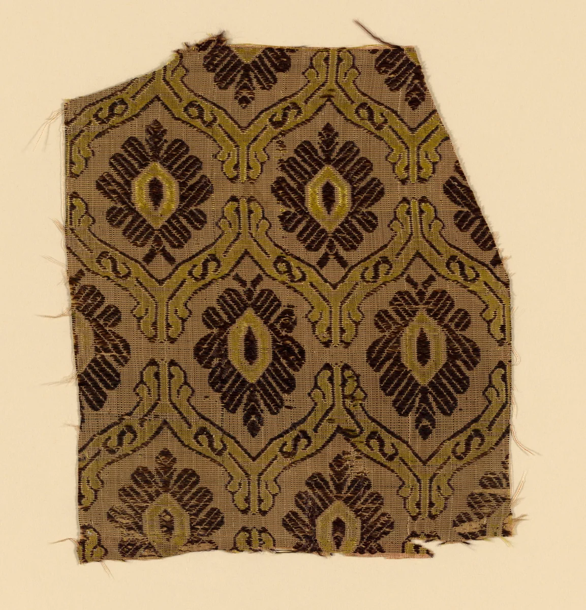 Fragment by Italy, textile, 1625-1675