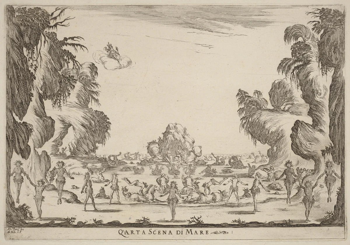 Quarta Scena di Mare by Stefano della Bella, print, 1637