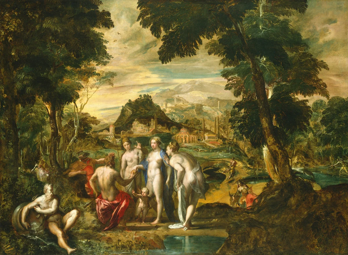 The Judgment of Paris by Giovanni Sons, painting, 1550-1599