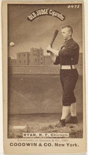 Ryan, Right Field, Chicago, from the Old Judge series (N172) for Old Judge Cigarettes by Goodwin & Company, photograph, 1887