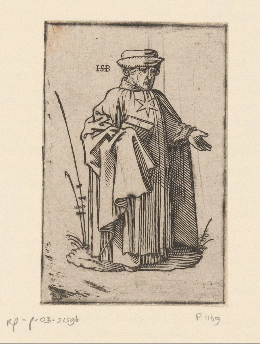 Monnik van de orde der Sterrebroeders by anonymous, print, 1526