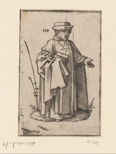 Monnik van de orde der Sterrebroeders by anonymous, print, 1526