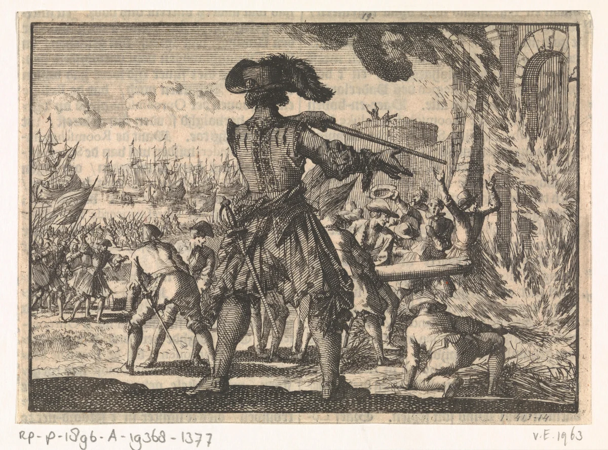 Inname van Den Briel, 1572 by Jan Luyken, print, 1698