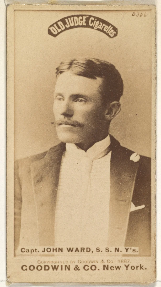 John Montgomery Ward, Captain and Shortstop, New York, from the Old Judge series (N172) for Old Judge Cigarettes by Goodwin & Company, photograph, 1887
