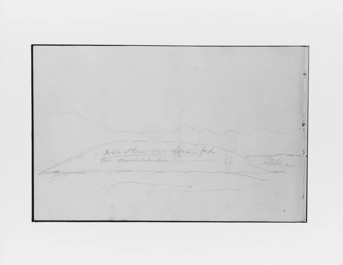 Hill Where Our Lord Fed the Multitude (from Sketchbook) by Mary Newbold Sargent, artwork, 1904