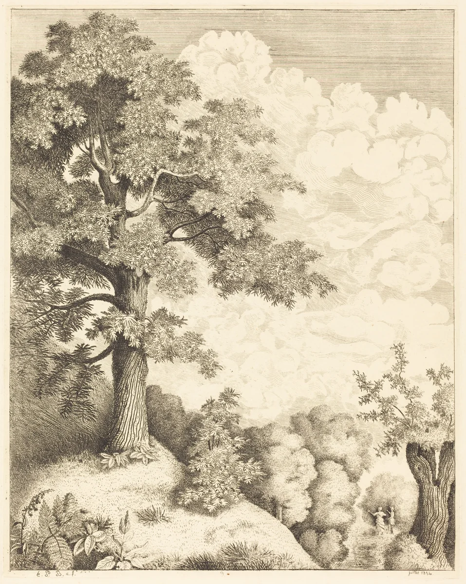 View of Santron by Emmanuel Phélippes-Beaulieu, print, 1854