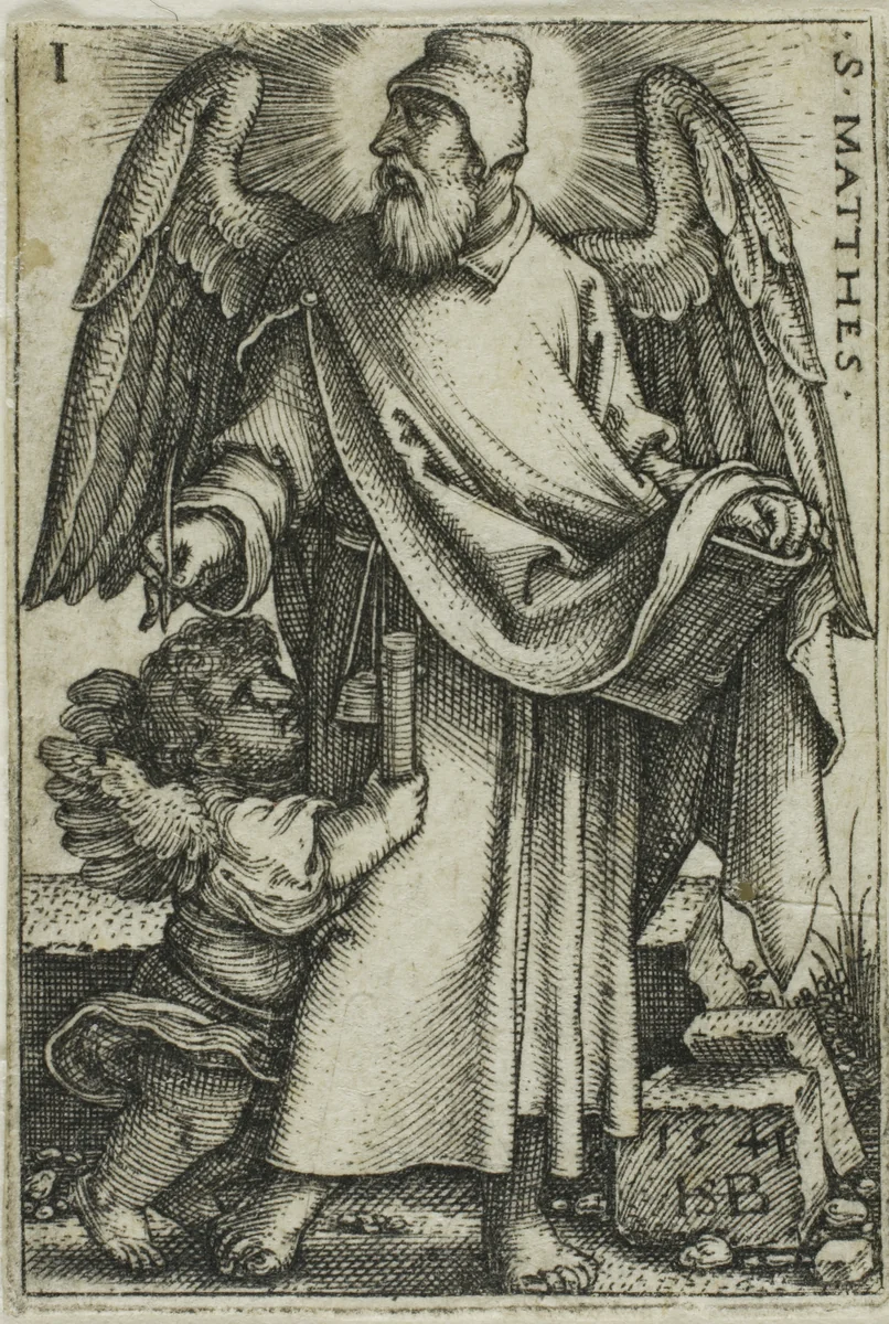 St. Matthew, from The Four Evangelists by Sebald Beham, print, 1541