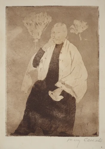 A Portrait of the Artist's Mother by Mary Cassatt, print, 1884-1894