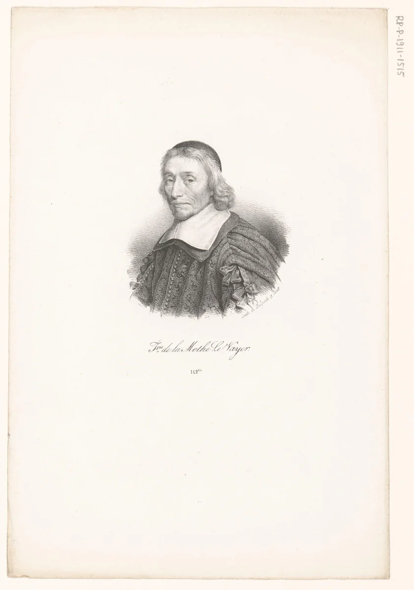 Portret van François de La Mothe Le Vayer by anonymous, print, 1818-1842