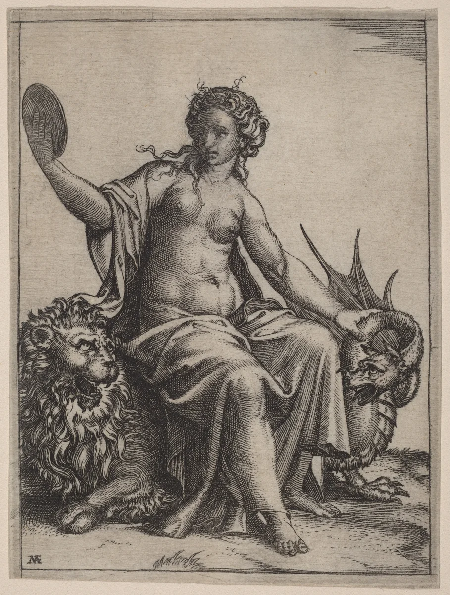 Prudence by Marcantonio Raimondi, print, 1513-1514