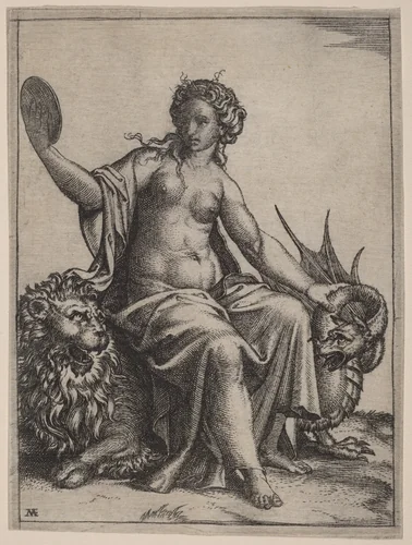 Prudence by Marcantonio Raimondi, print, 1513-1514