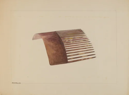 Comb by Edith Magnette, index of american design, 1936
