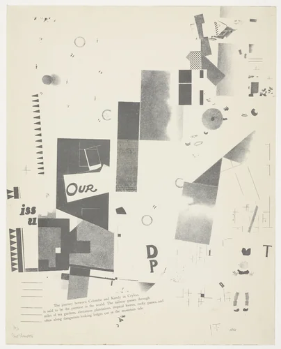 Plate 3 from Merz 3 by Kurt Schwitters, print, 1923