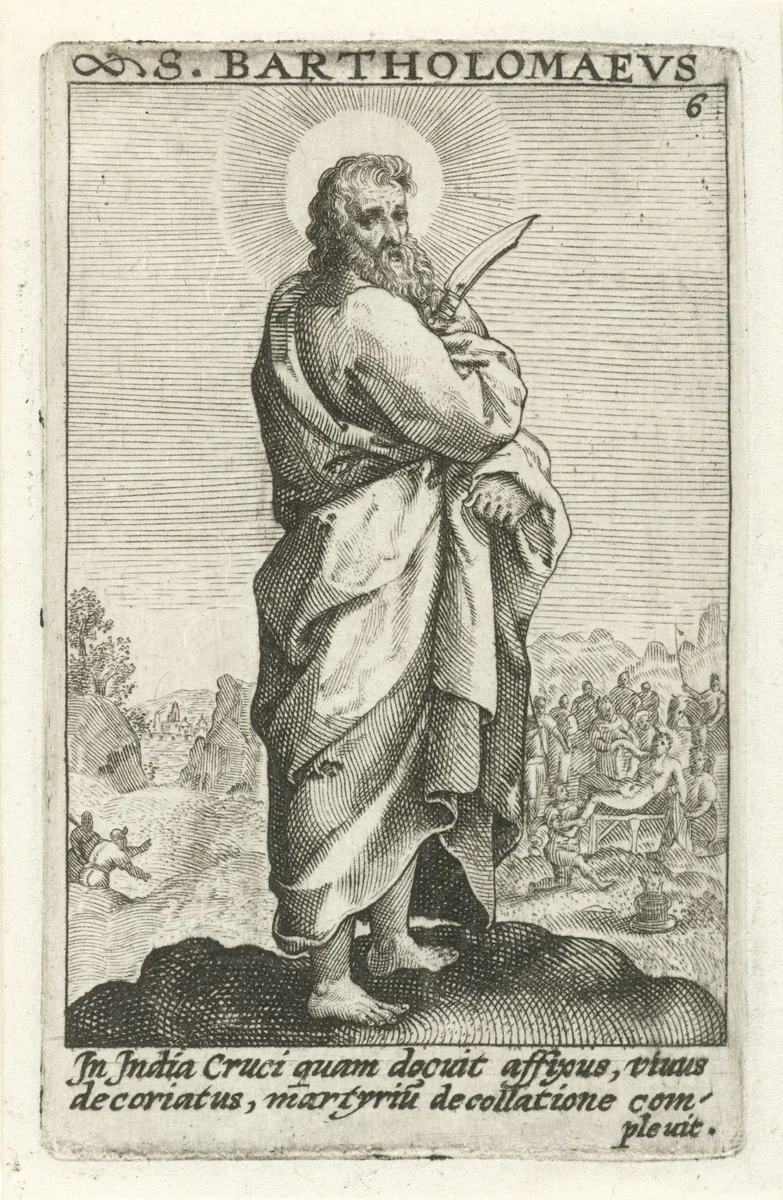 Apostel Bartholomeus by Crispijn van de Passe, print, 1574-1637