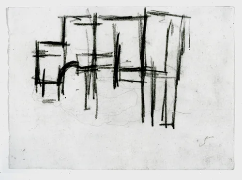 Study for Composition VIII (The Cow) by Theo van Doesburg, drawing, 1917