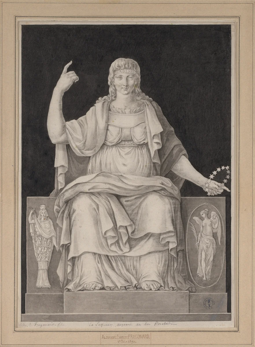 La Sagesse by Alexandre-Evariste Fragonard, drawing, 1700-1899