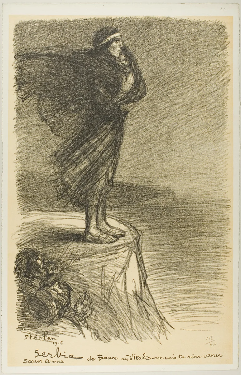 Serbia: Sister Anne, plate twenty from Actualités by Théophile Alexandre Steinlen, print, 1916