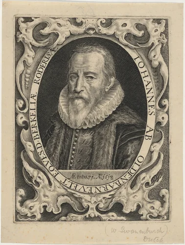 Johan van Oldenbarneveldt by Willem van Swanenburgh, print, 1618