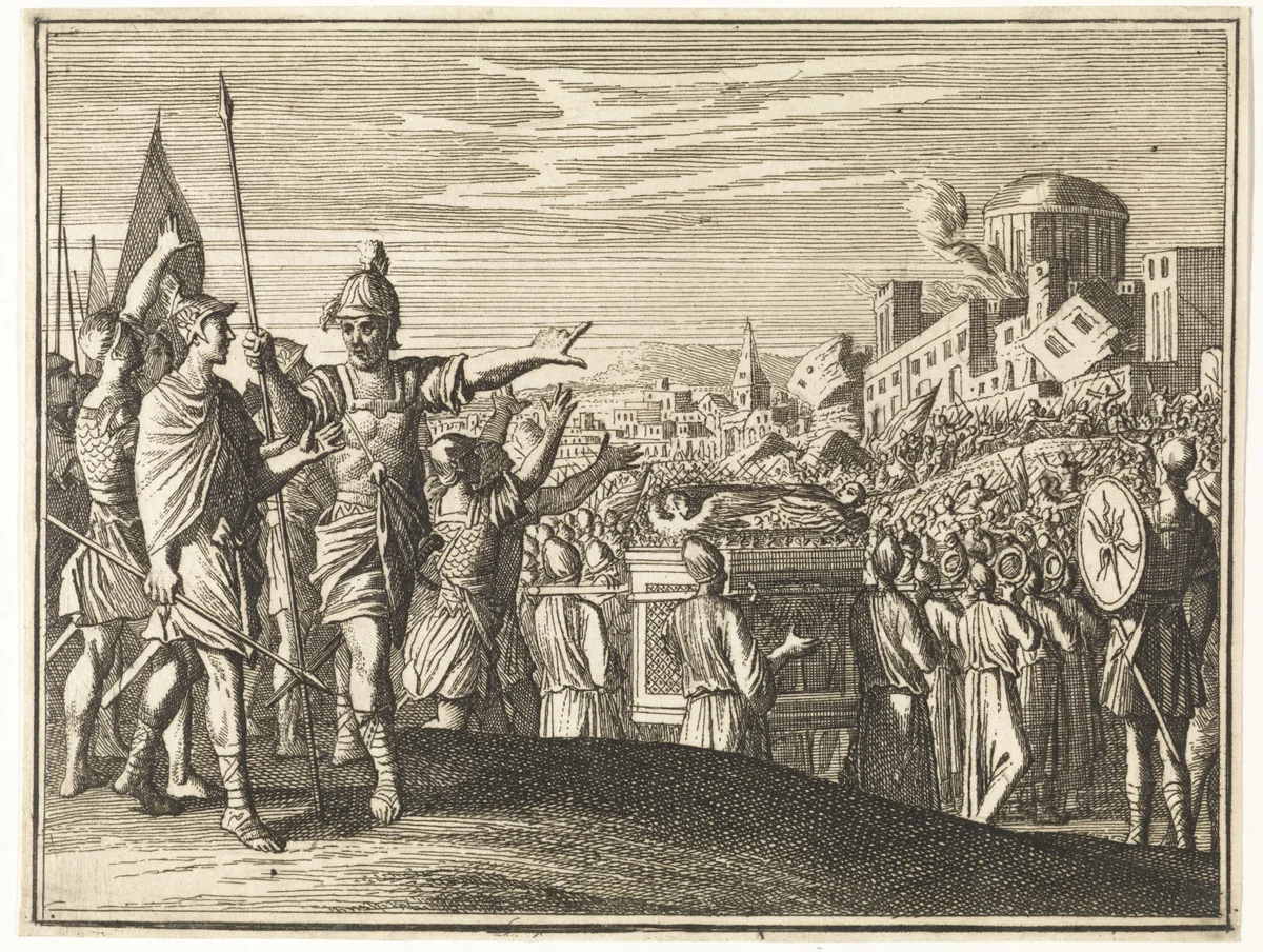 Val van Jericho by Caspar Luyken, print, 1712