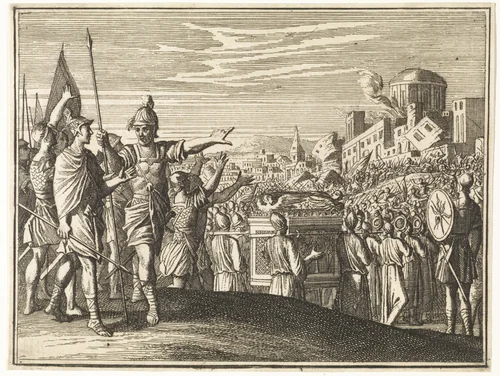 Val van Jericho by Caspar Luyken, print, 1712