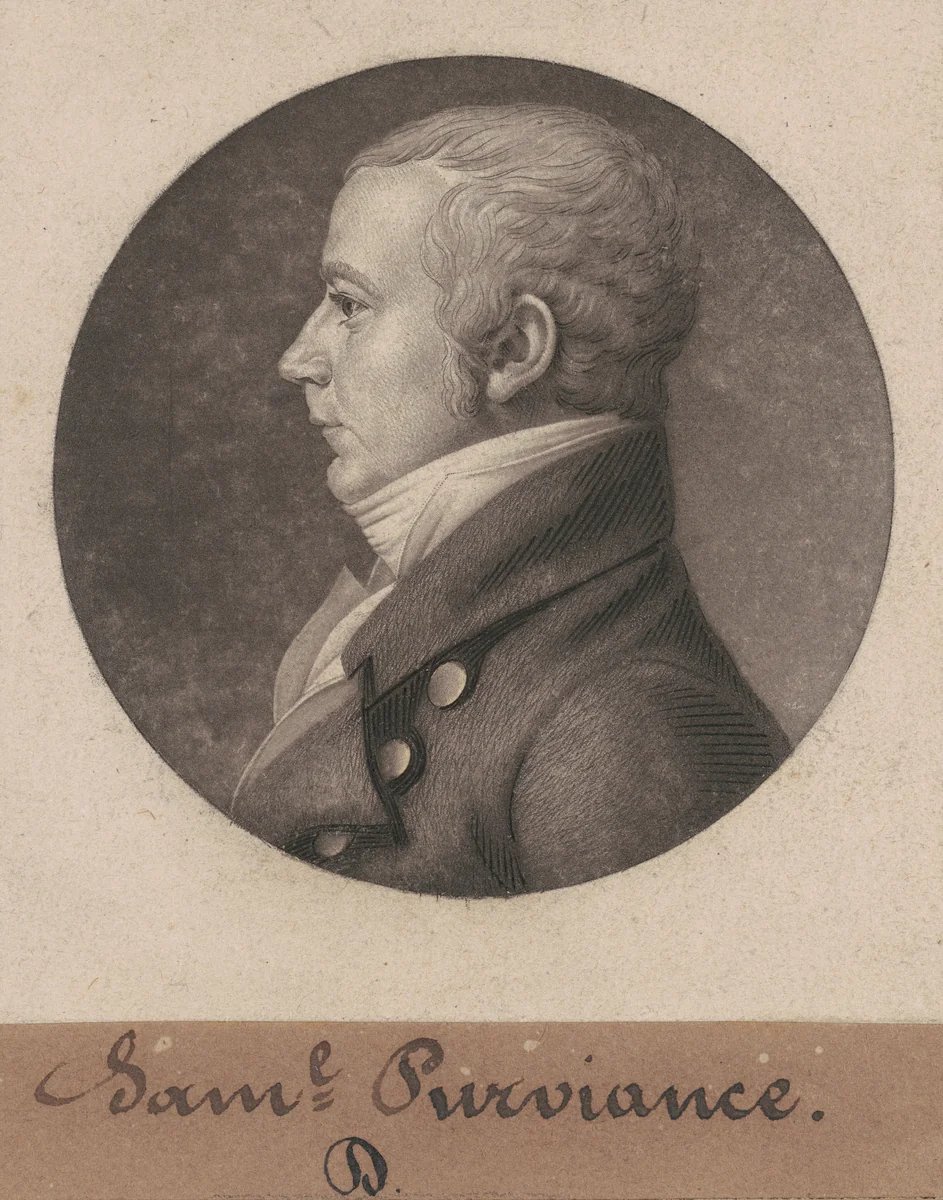 Samuel Dinsmore Purviance by Charles B. J. Févret de Saint-Mémin, print, 1805