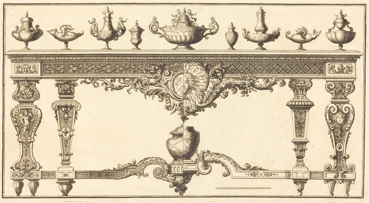 Livre de Tables by Pierre Lepautre, print, 1660-1744