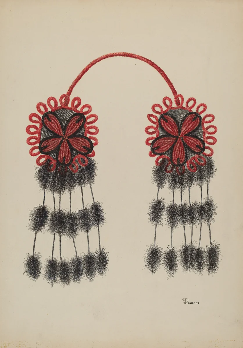 Hair Ornament by Charles Rose, index of american design, 1940