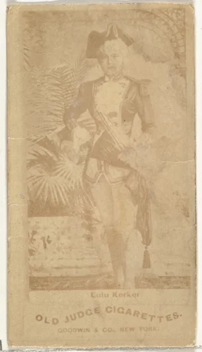 Lulu Kerker, from the Actors and Actresses series (N171) for Old Judge Cigarettes by Goodwin & Company, photograph, 1886-1890