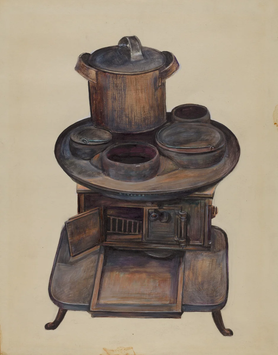 Toy Stove by Mina Lowry, index of american design, 1935-1942