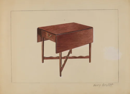 Drop-Leaf Table by Henry Granet, index of american design, 1936