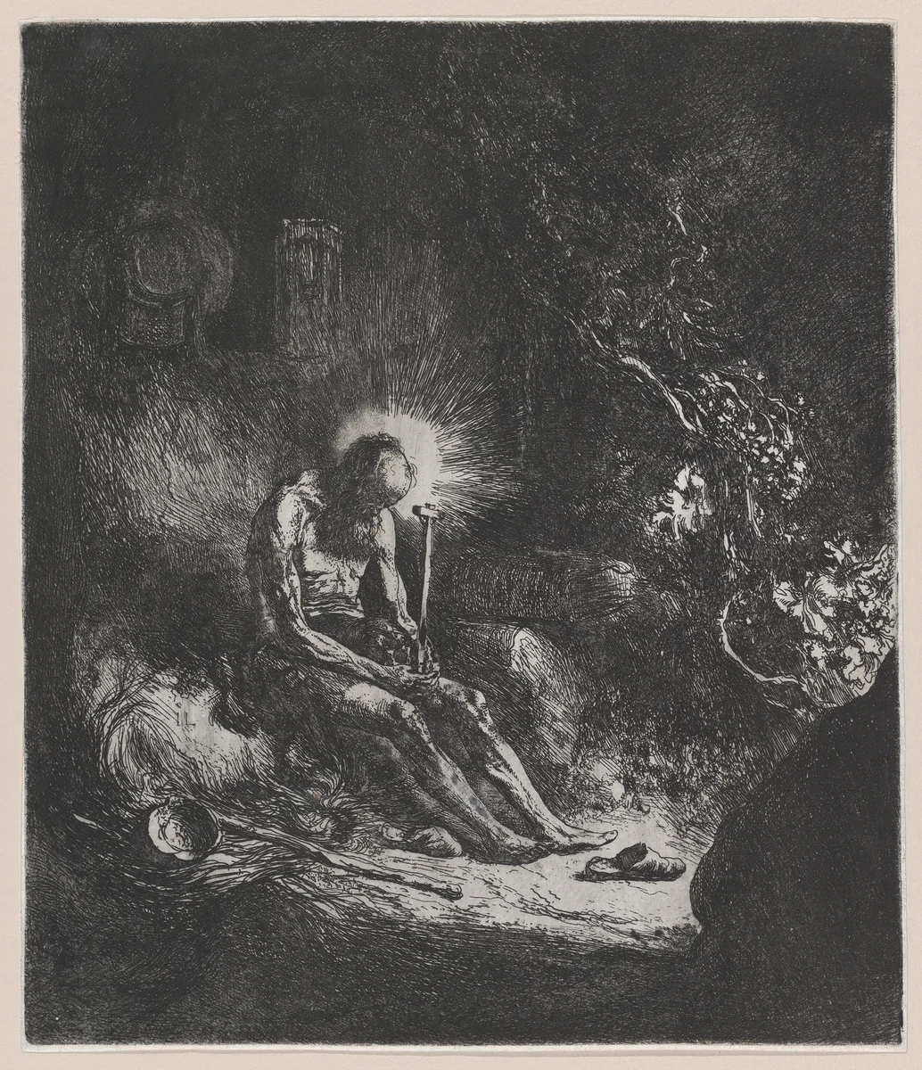 St. Jerome by Jan Lievens, print, 1620-1674