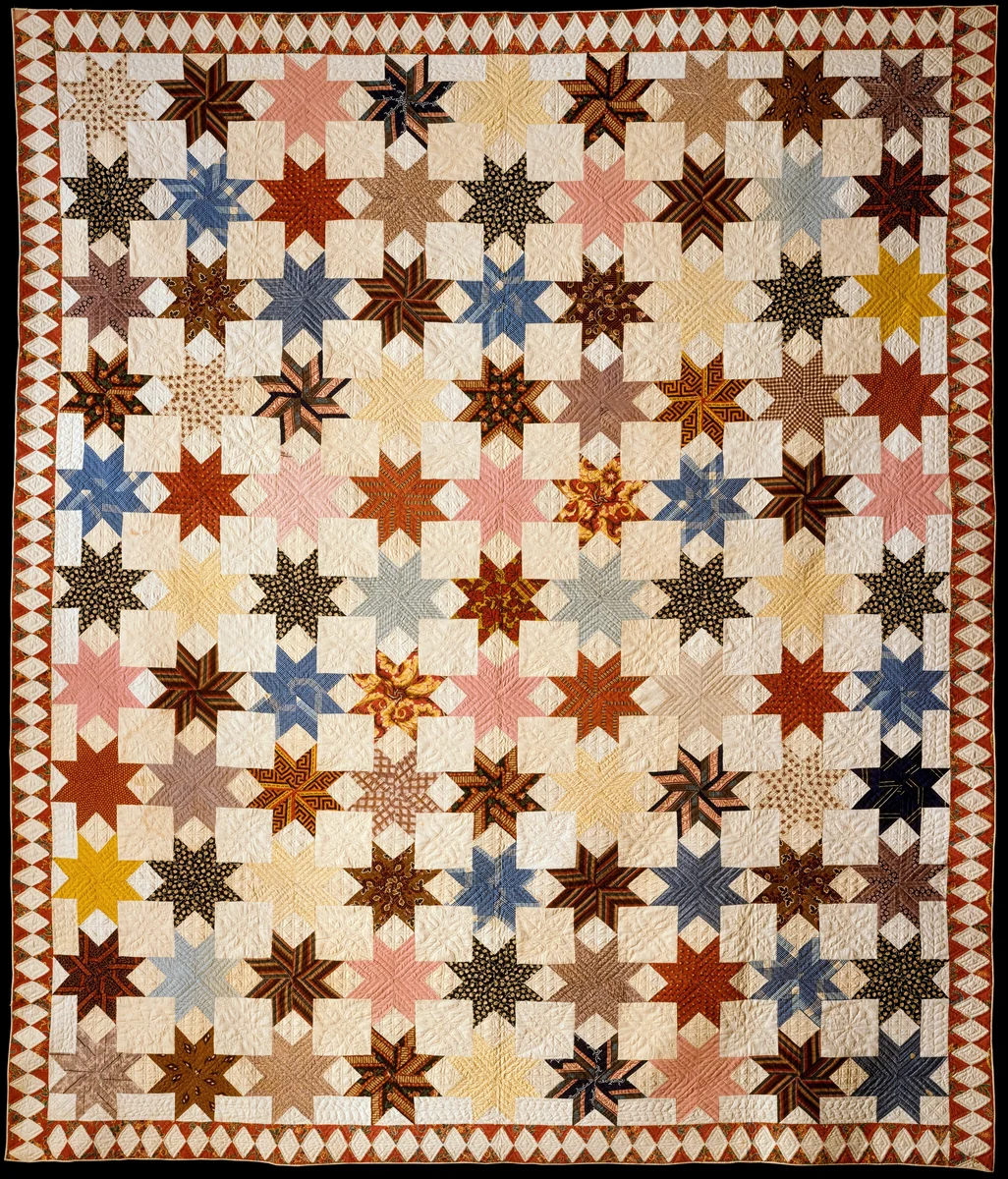 Star of Lemoyne Quilt by Rebecca Davis, artwork, 1843-1846