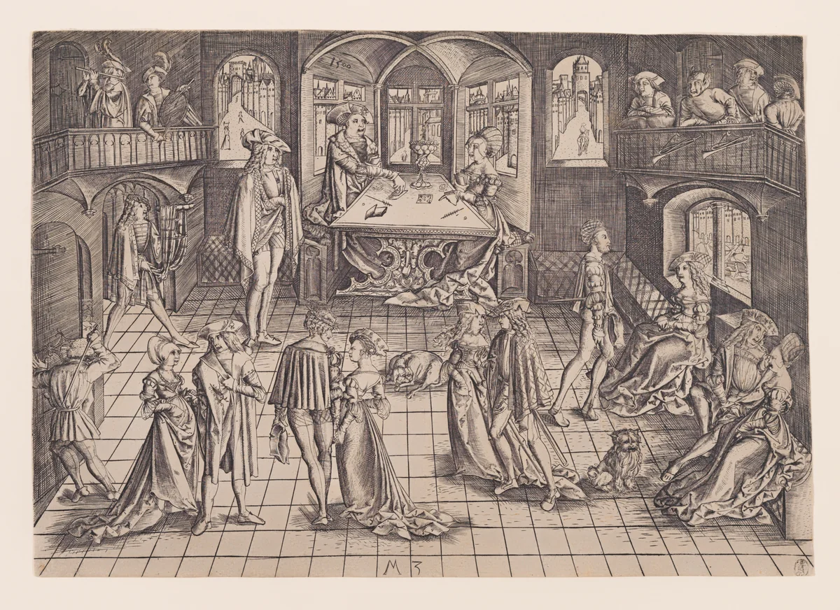 The Ball by Master MZ, print, 1500