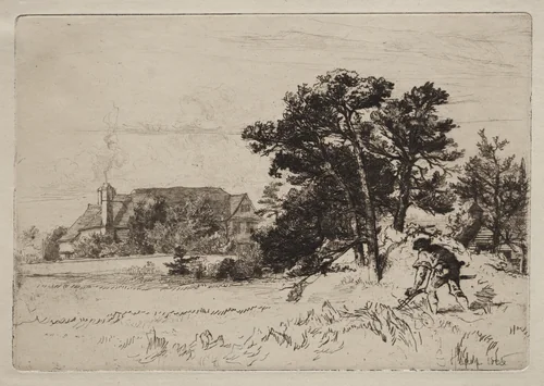Old Willesley House by Francis Seymour-Haden, print, 1865