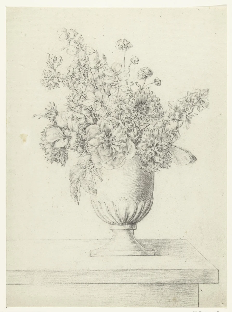 Bloemen in een vaas by Jean Bernard, drawing, 1775-1833