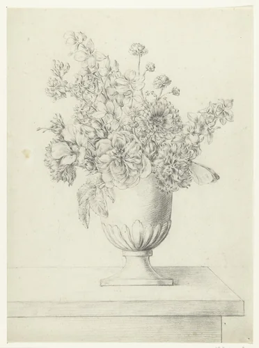 Bloemen in een vaas by Jean Bernard, drawing, 1775-1833