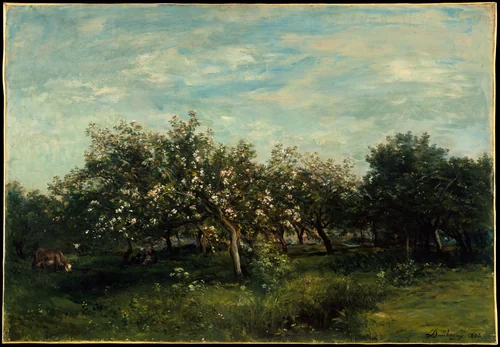 Apple Blossoms by Charles-François Daubigny, painting, 1873