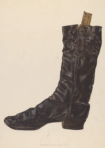 Man's Boot by Eugene C. Miller, index of american design, 1938