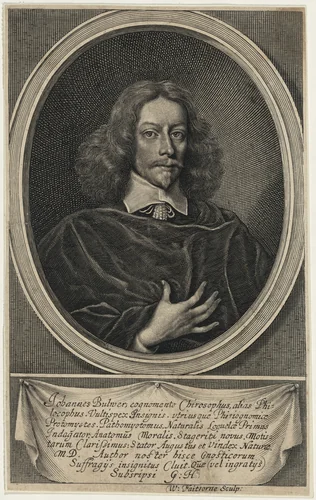 John Bulwer, M.D. by William Faithorne, print, 1653
