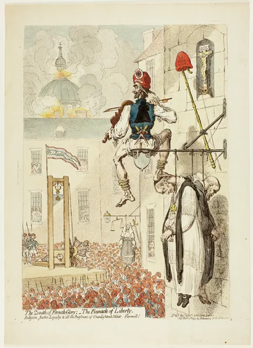 The Zenith of French Glory; The Pinnacle of Liberty by James Gillray, print, 1793