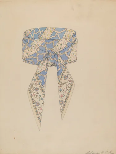 Cravat by Catherine Fowler, index of american design, 1937
