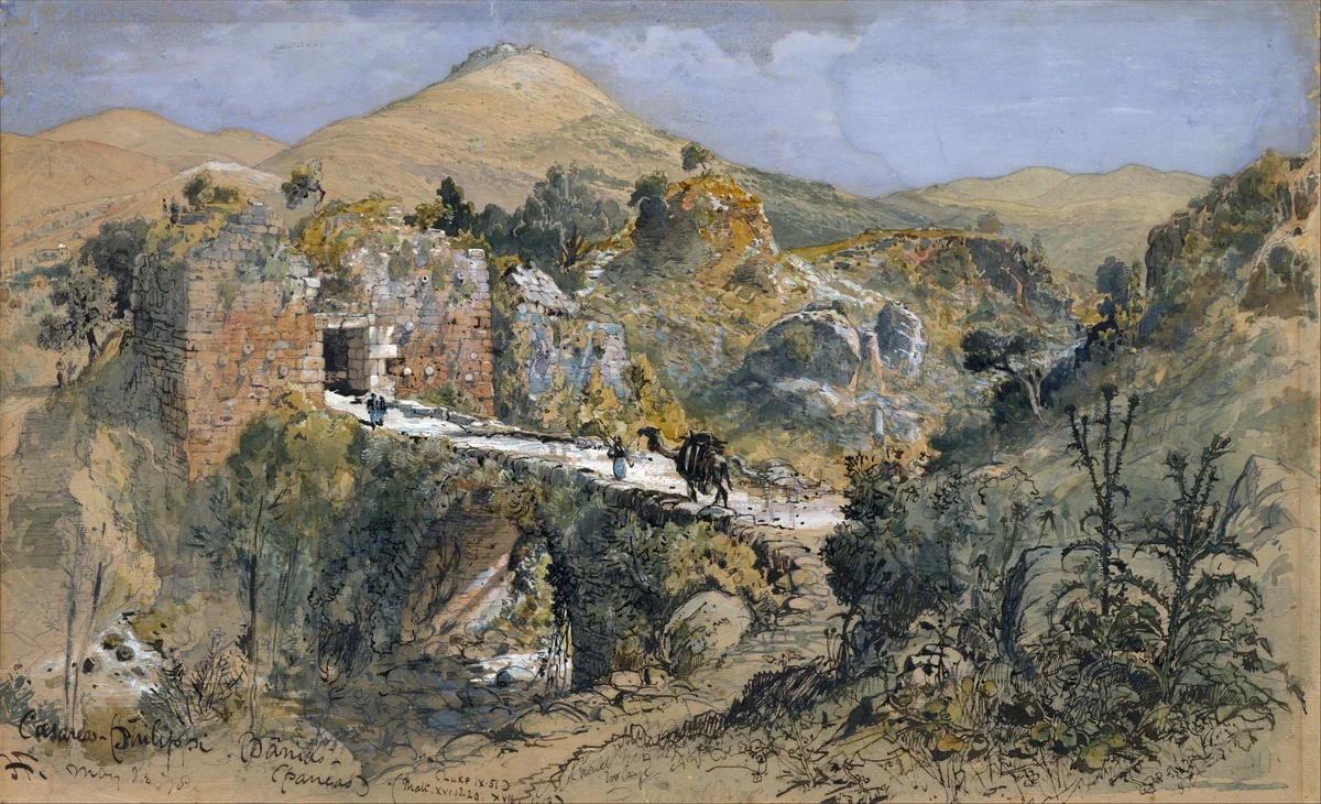 Caesarea Philippi (Banias) by Harry Fenn, artwork, 1845-1911
