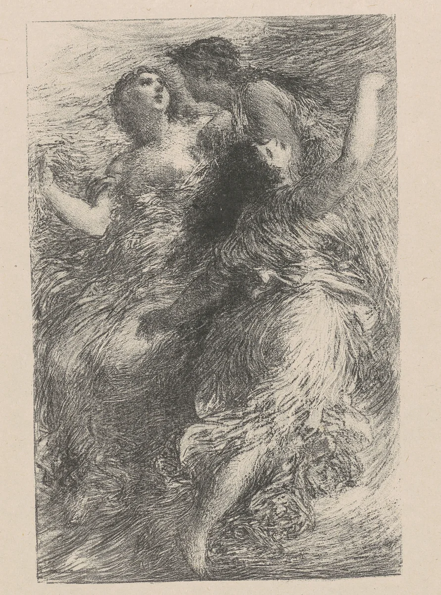 L'Or du Rhin -- Les Filles du Rhin by Henri Fantin-Latour, print, 1886